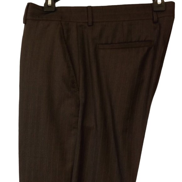 Banana Republic Trousers Dress Pants 35 x 31 Black/Faint stripe Wool Blend VGC - Picture 3 of 12